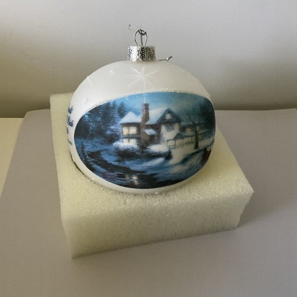 Thomas Kinkade Holiday Ornament "Moonlit Sleigh Ride" 2004 Painter of Light - Picture 6 of 8